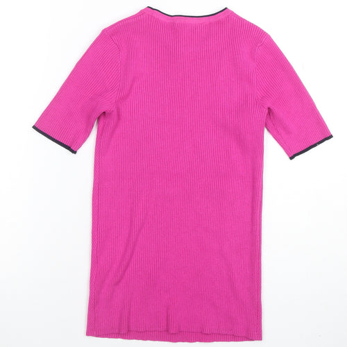 Principles Petite Women's Pink Knit Short Sleeve Top Size 8