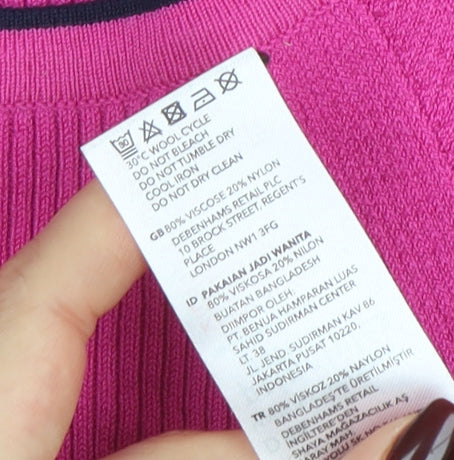 Principles Petite Women's Pink Knit Short Sleeve Top Size 8