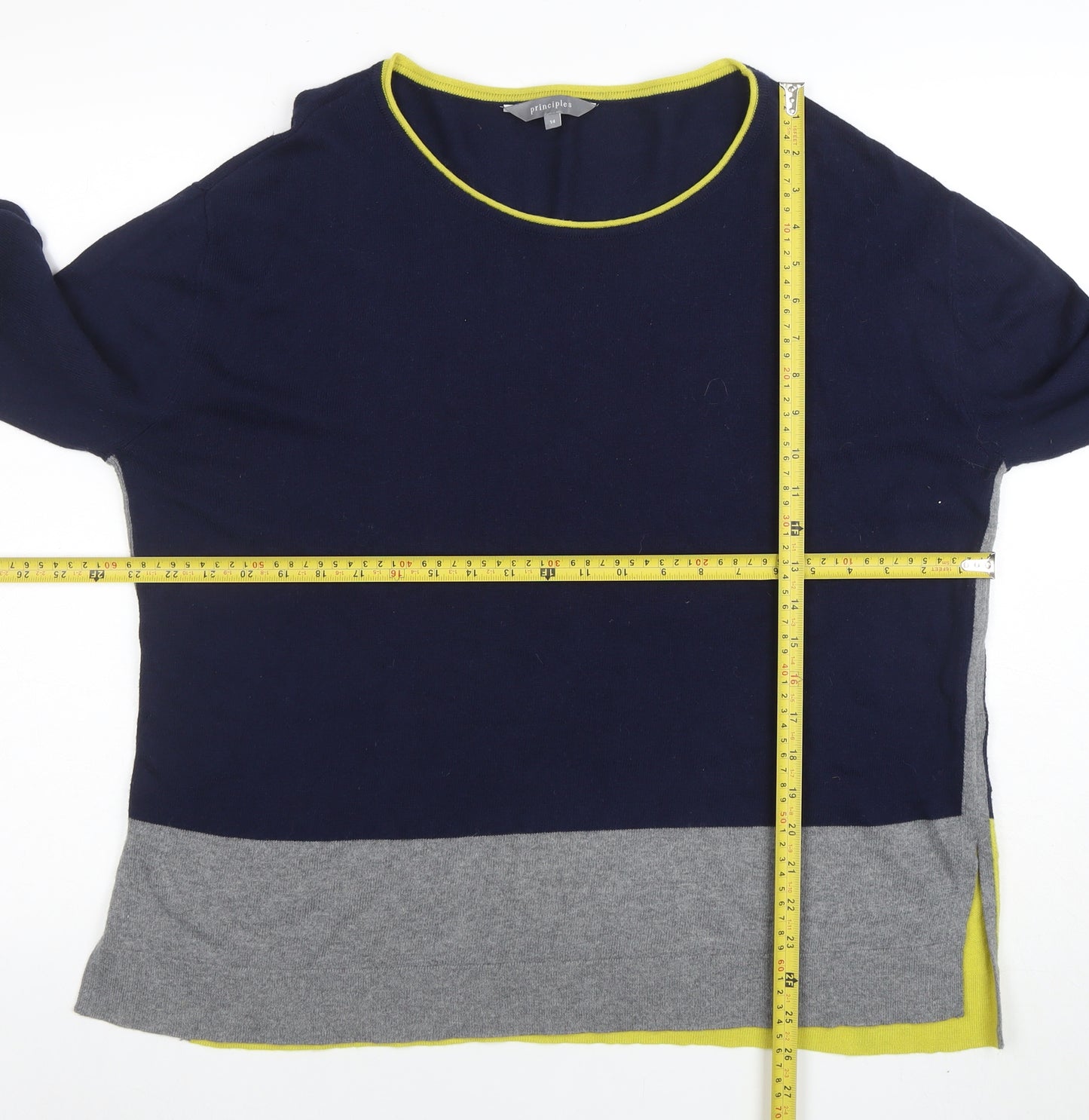 Principles Women's Multicoloured Size 14 Round Neck Long Sleeve Jumper