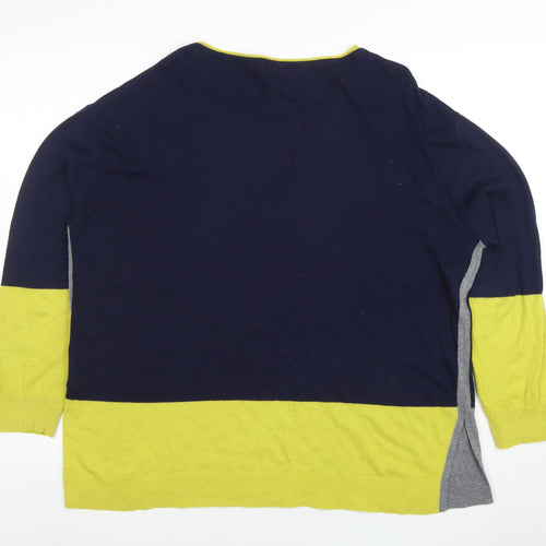 Principles Women's Multicoloured Size 14 Round Neck Long Sleeve Jumper