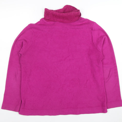 St. John's Bay Women's Pink Petite Large Pullover Cowl Neck Sweatshirt