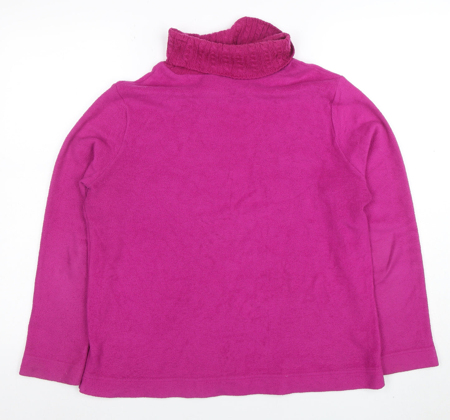 St. John's Bay Women's Pink Petite Large Pullover Cowl Neck Sweatshirt