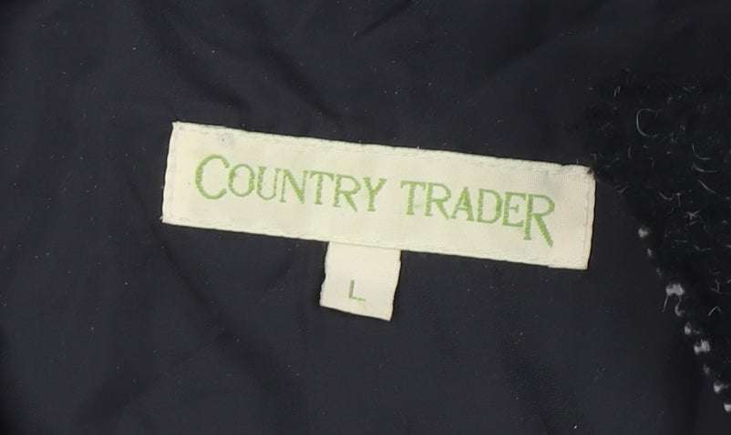 Country Trader Men's Black Fleece Lined Full Zip Jacket Size L