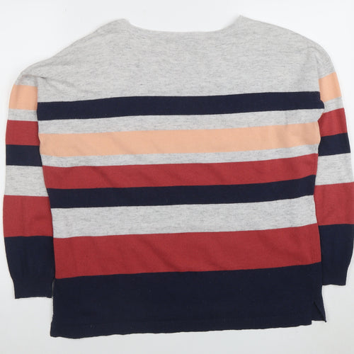 Oasis Women’s Multicoloured Striped Crew Neck Jumper Size M