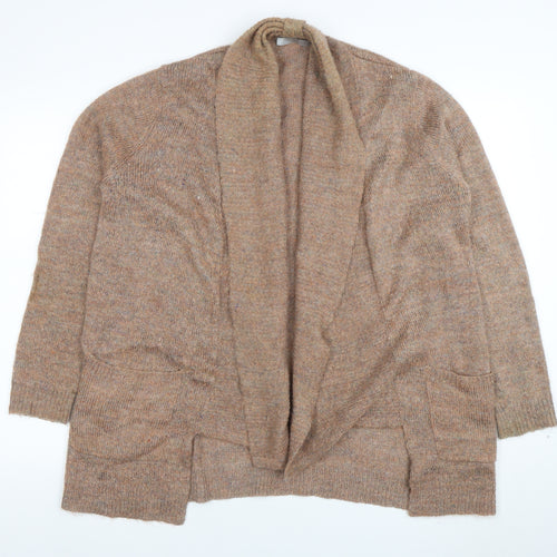 TU Women’s Beige Knit Open Front Long Sleeve Cardigan Size L