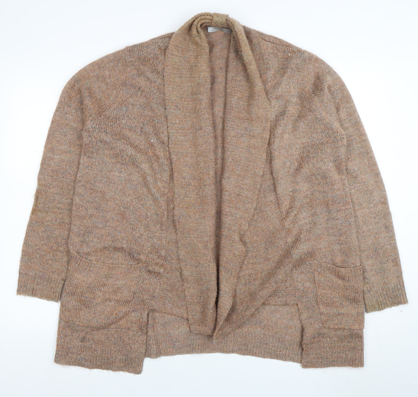 TU Women’s Beige Knit Open Front Long Sleeve Cardigan Size L