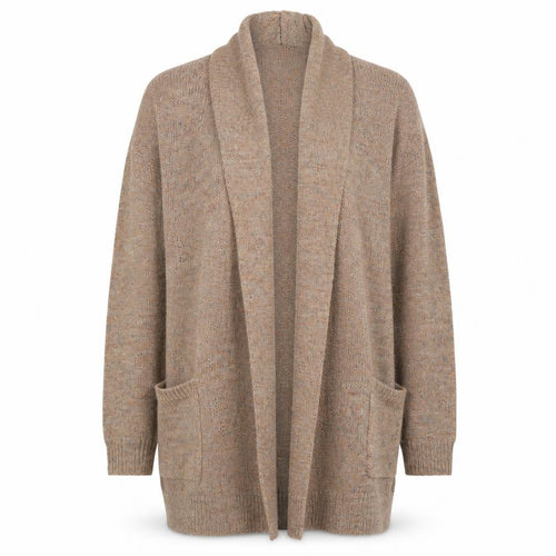 TU Women’s Beige Knit Open Front Long Sleeve Cardigan Size L