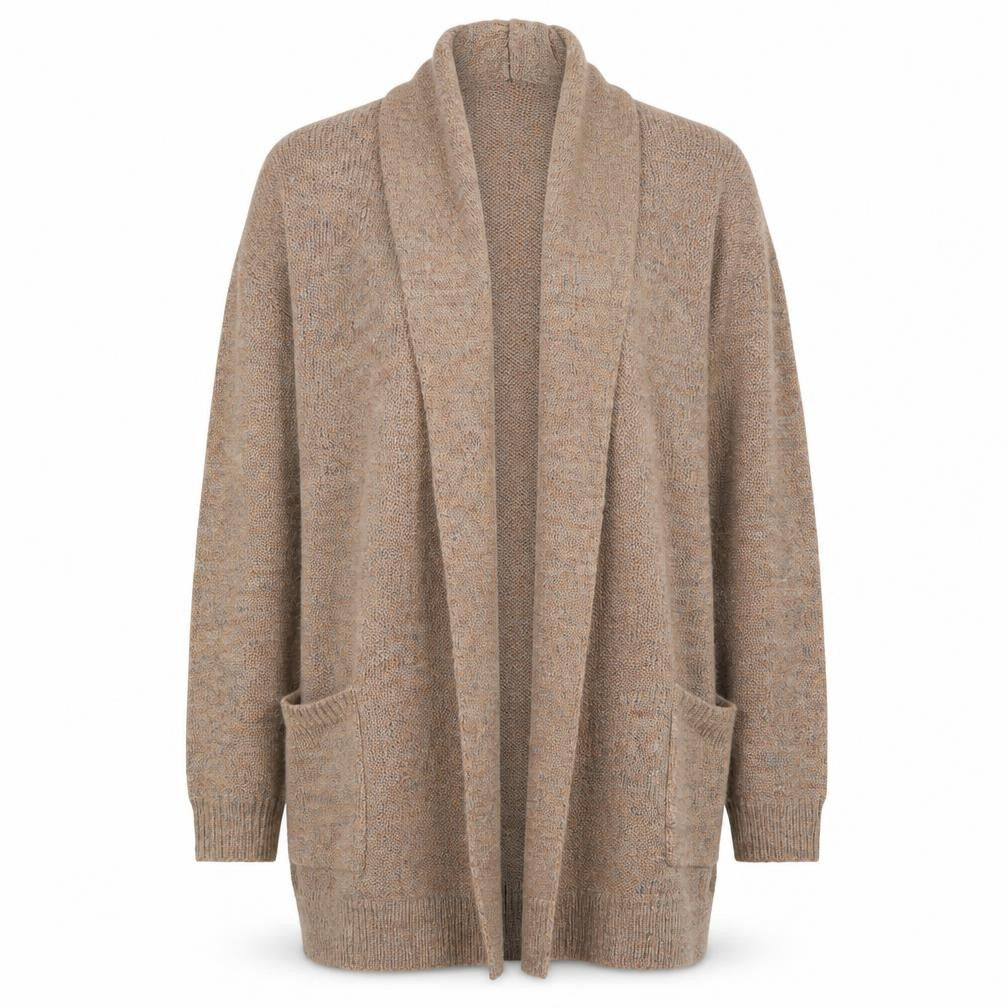 TU Women’s Beige Knit Open Front Long Sleeve Cardigan Size L