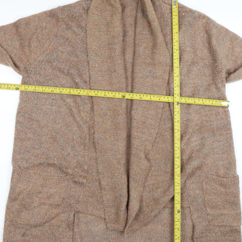 TU Women’s Beige Knit Open Front Long Sleeve Cardigan Size L
