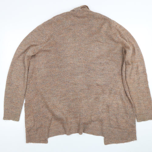 TU Women’s Beige Knit Open Front Long Sleeve Cardigan Size L