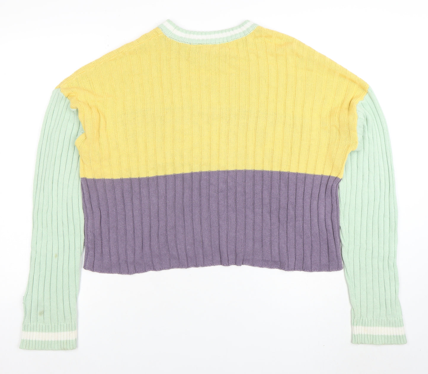 Kickers Womens Multicoloured XS Ribbed Logo Crew Neck Jumper