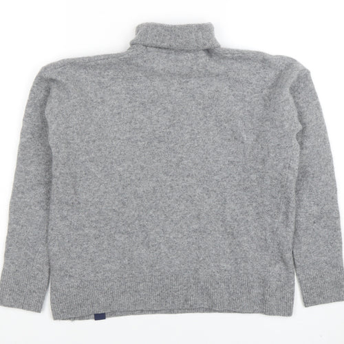Superdry Womens Grey Wool Roll Neck Jumper Size 8