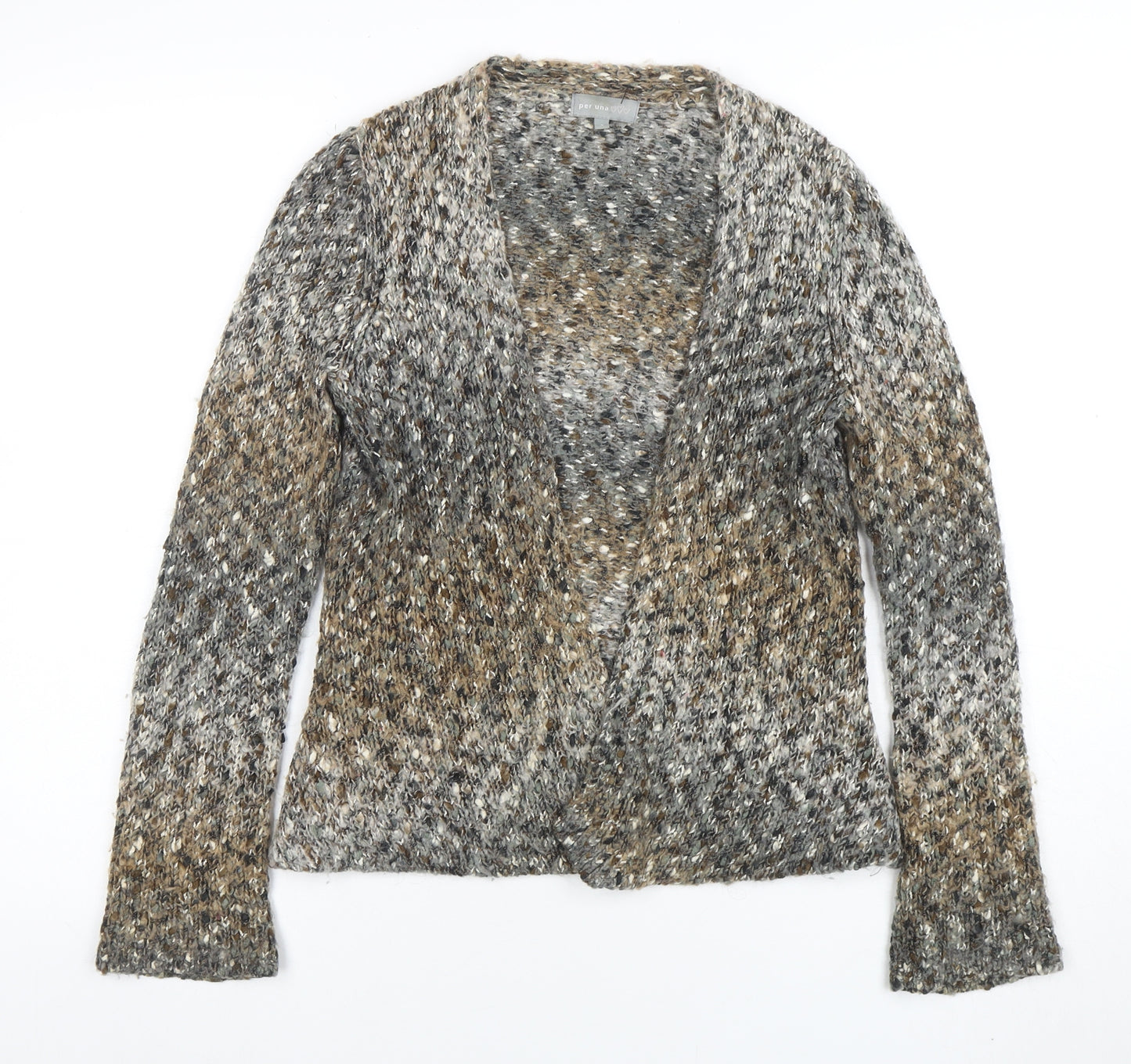 Marks and Spencer Per Una Women's Multicoloured Chunky Knit Cardigan Size S