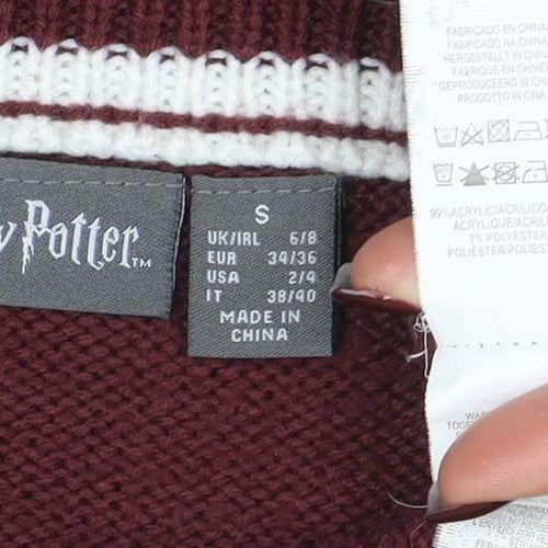 Harry Potter Womens Red Gryffindor Quidditch Sweater Size S