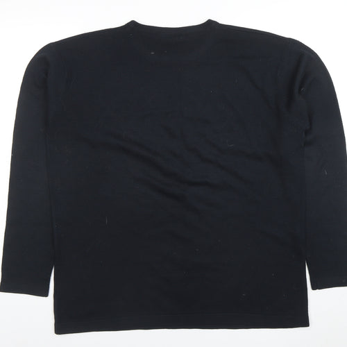 Cutting Edge Mens Blue Argyle Knit Crew Neck Acrylic Jumper M