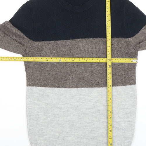 Burton Menswear London Men's Multicoloured XS Crew Neck Pullover Jumper