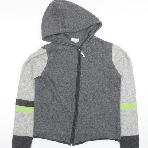 American Apparel & More Grey Wool Full Zip Hooded Women's M Jumper