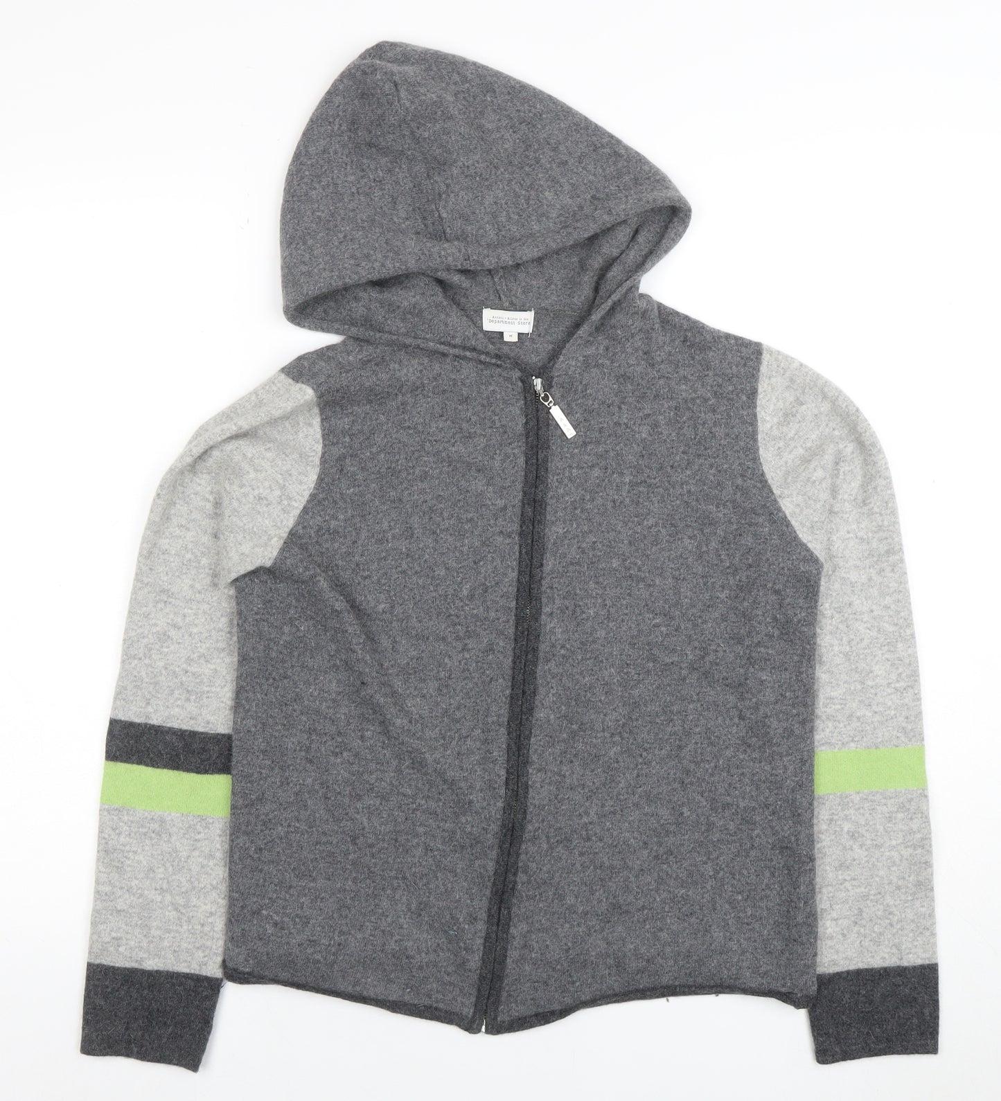 American Apparel & More Grey Wool Full Zip Hooded Women's M Jumper