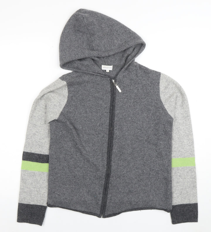 American Apparel & More Grey Wool Full Zip Hooded Women's M Jumper