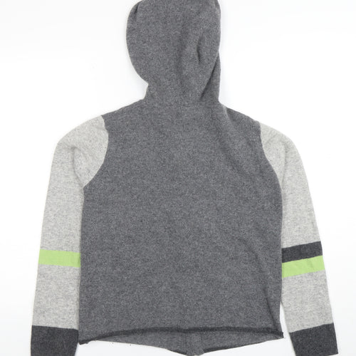 American Apparel & More Grey Wool Full Zip Hooded Women's M Jumper