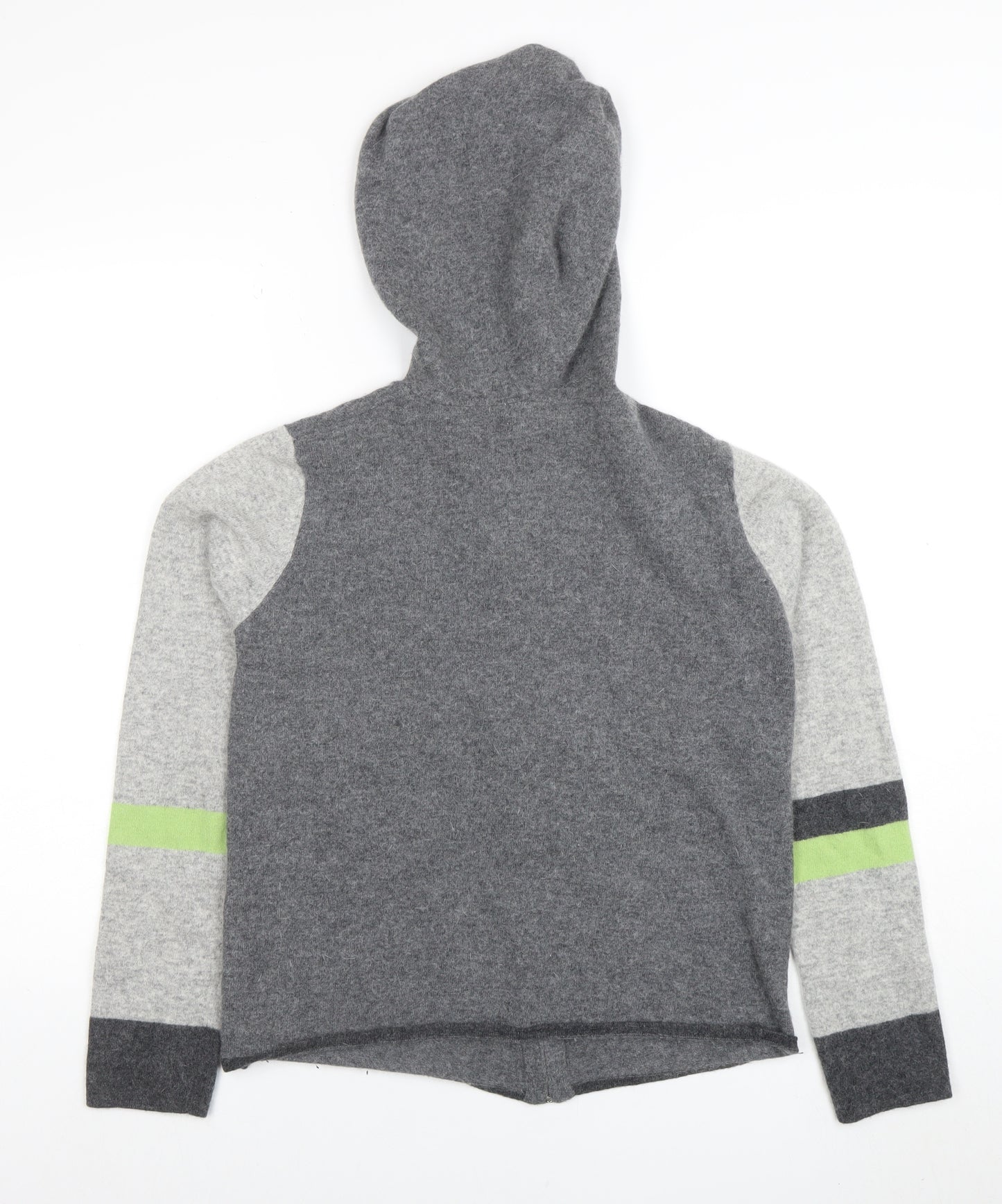 American Apparel & More Grey Wool Full Zip Hooded Women's M Jumper