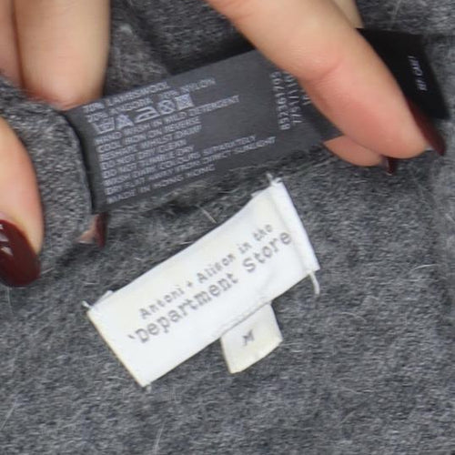 American Apparel & More Grey Wool Full Zip Hooded Women's M Jumper