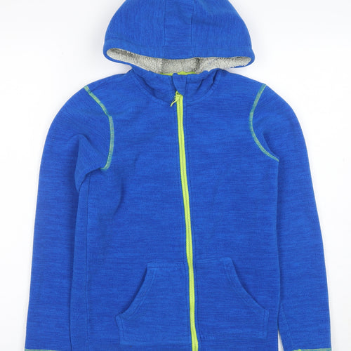 Mountain Warehouse Boys Blue Fleece Hooded Full Zip Jacket 11-12 Years