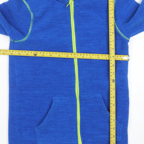 Mountain Warehouse Boys Blue Fleece Hooded Full Zip Jacket 11-12 Years