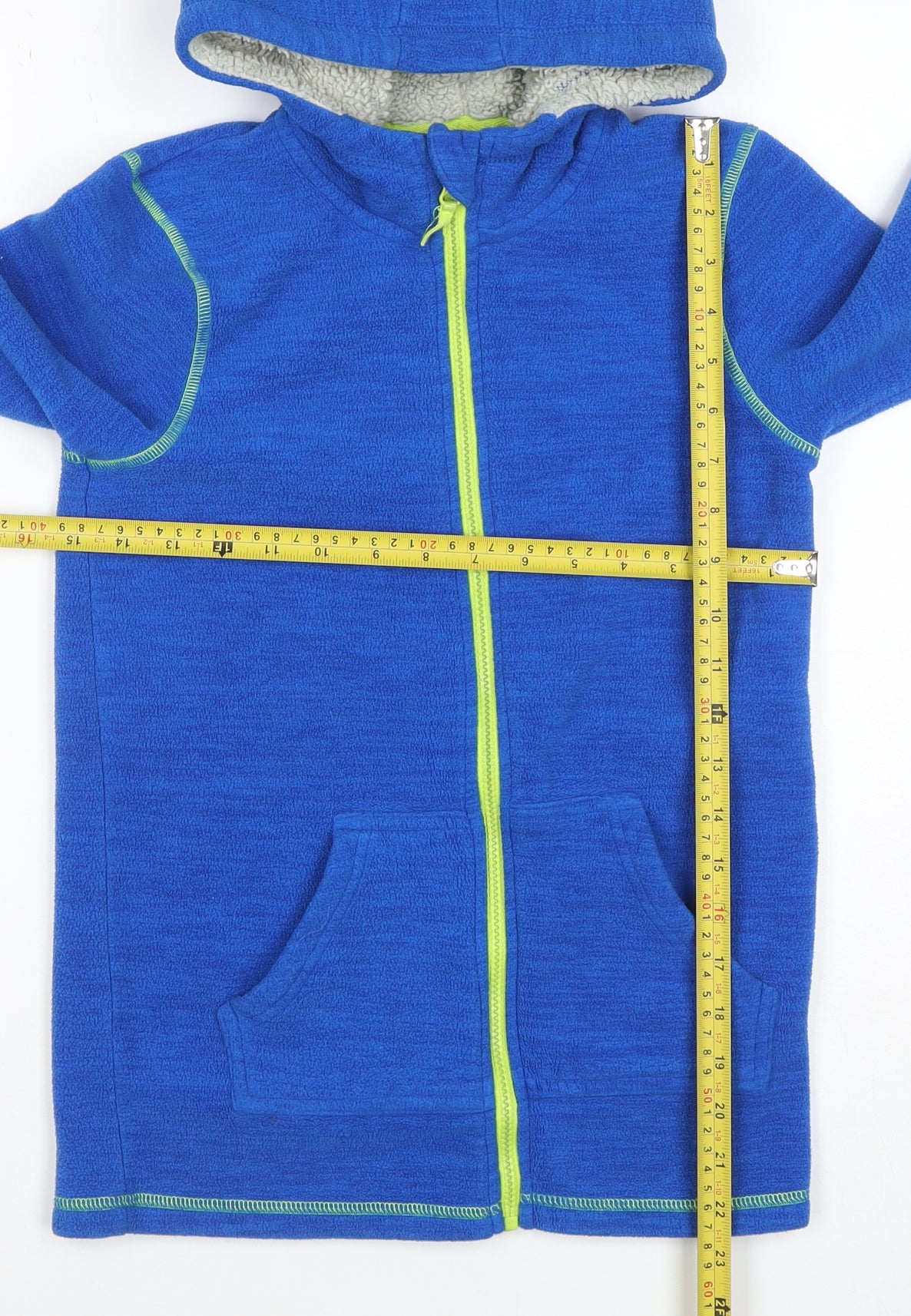 Mountain Warehouse Boys Blue Fleece Hooded Full Zip Jacket 11-12 Years