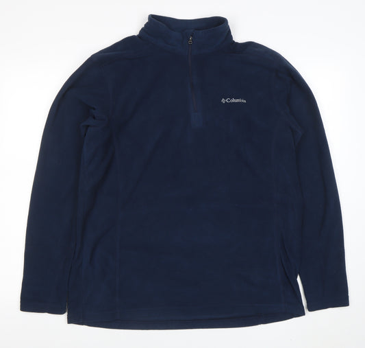 Columbia Men's Blue Fleece 1/2 Zip Pullover Sweatshirt L Regular