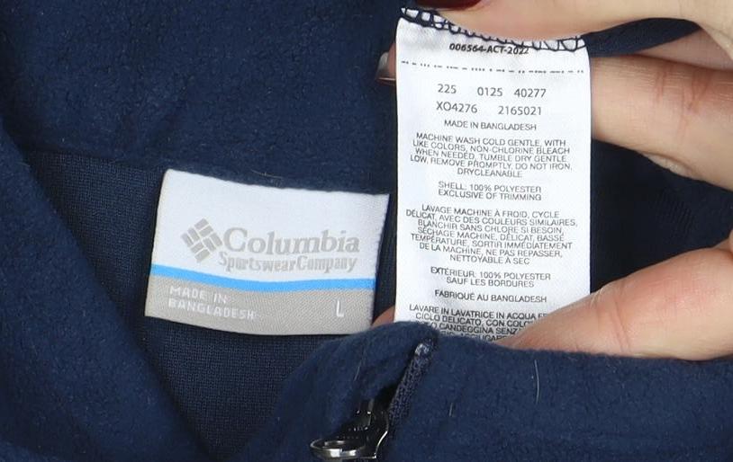 Columbia Men's Blue Fleece 1/2 Zip Pullover Sweatshirt L Regular