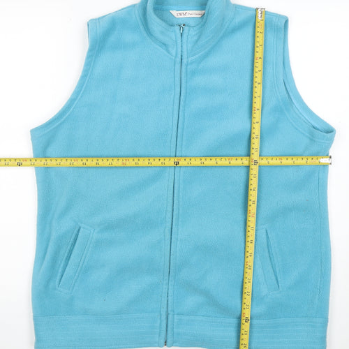 EWM Pure Classics Women's Blue Fleece Waistcoat Bodywarmer Size L
