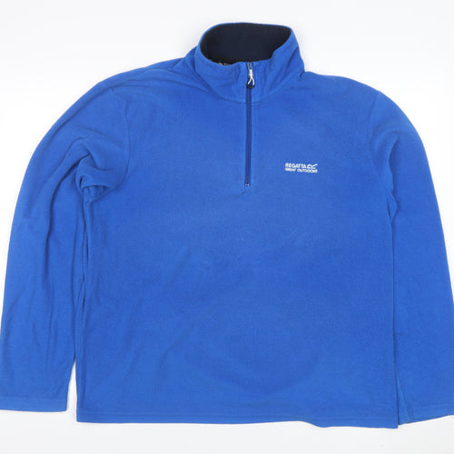 Regatta Men's Blue Fleece Half Zip Pullover Sweatshirt L