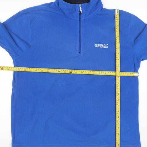 Regatta Men's Blue Fleece Half Zip Pullover Sweatshirt L