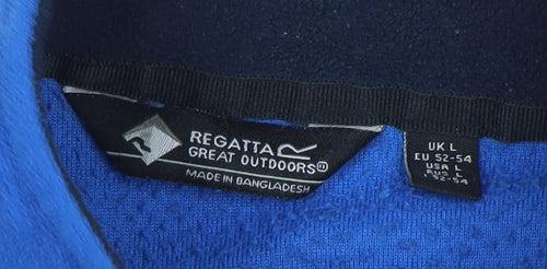 Regatta Men's Blue Fleece Half Zip Pullover Sweatshirt L