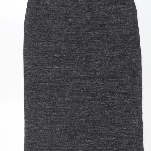 Zara Woman Grey Wool Blend Wrap Midi Skirt Women’s Size M