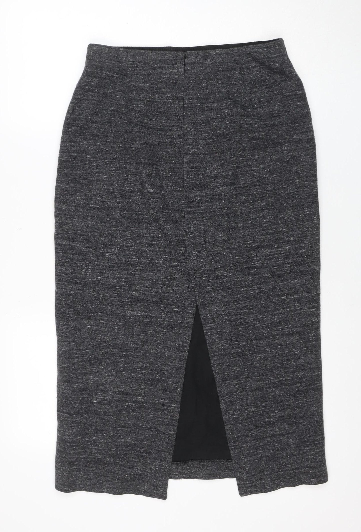 Zara Woman Grey Wool Blend Wrap Midi Skirt Women’s Size M