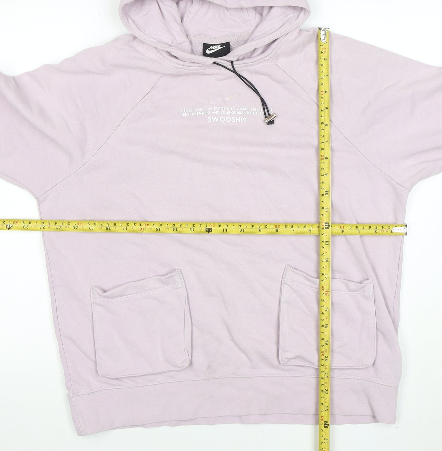 Nike Womens Lilac Pullover Hoodie M Cotton Blend Pockets