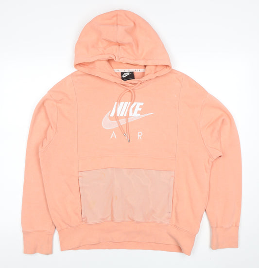 Nike Air Women’s Peach Hoodie Small Cotton Blend Pullover