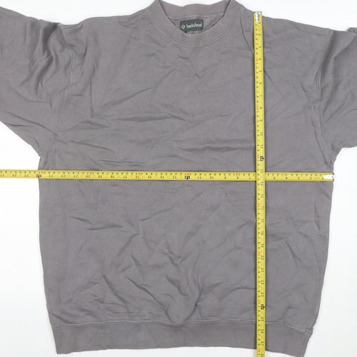 Hawkshead Men's Grey XL Crew Neck Cotton Pullover Sweatshirt