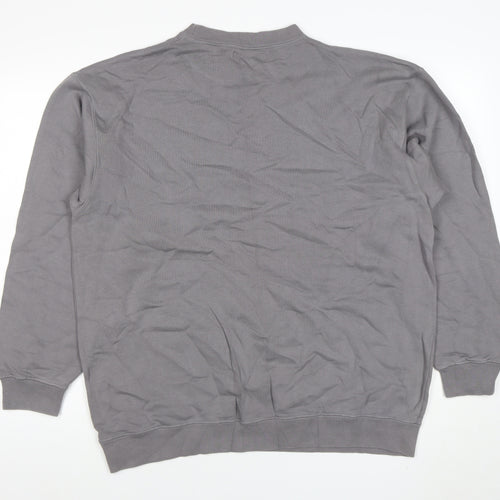 Hawkshead Men's Grey XL Crew Neck Cotton Pullover Sweatshirt