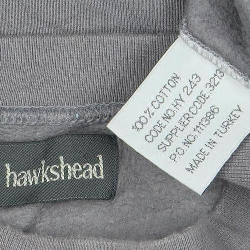 Hawkshead Men's Grey XL Crew Neck Cotton Pullover Sweatshirt