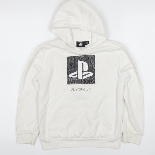 PlayStation Boys White Pullover Hoodie 8-9 Years Official Licensed Product