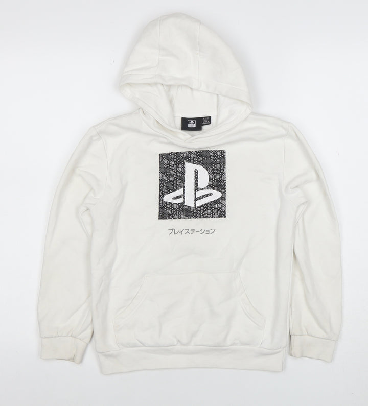 PlayStation Boys White Pullover Hoodie 8-9 Years Official Licensed Product