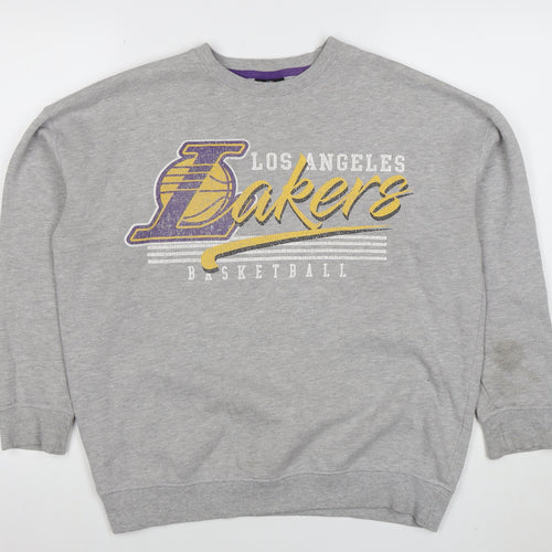 UNK NBA Los Angeles Lakers Men's Grey Pullover Sweatshirt XS