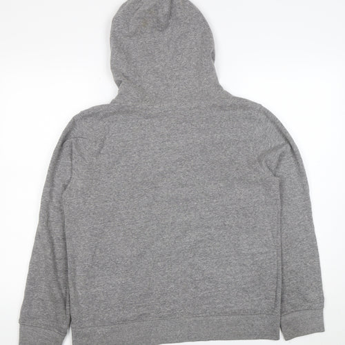 GAP Men Grey Pullover Hoodie Medium Logo Graphic Sweatshirt