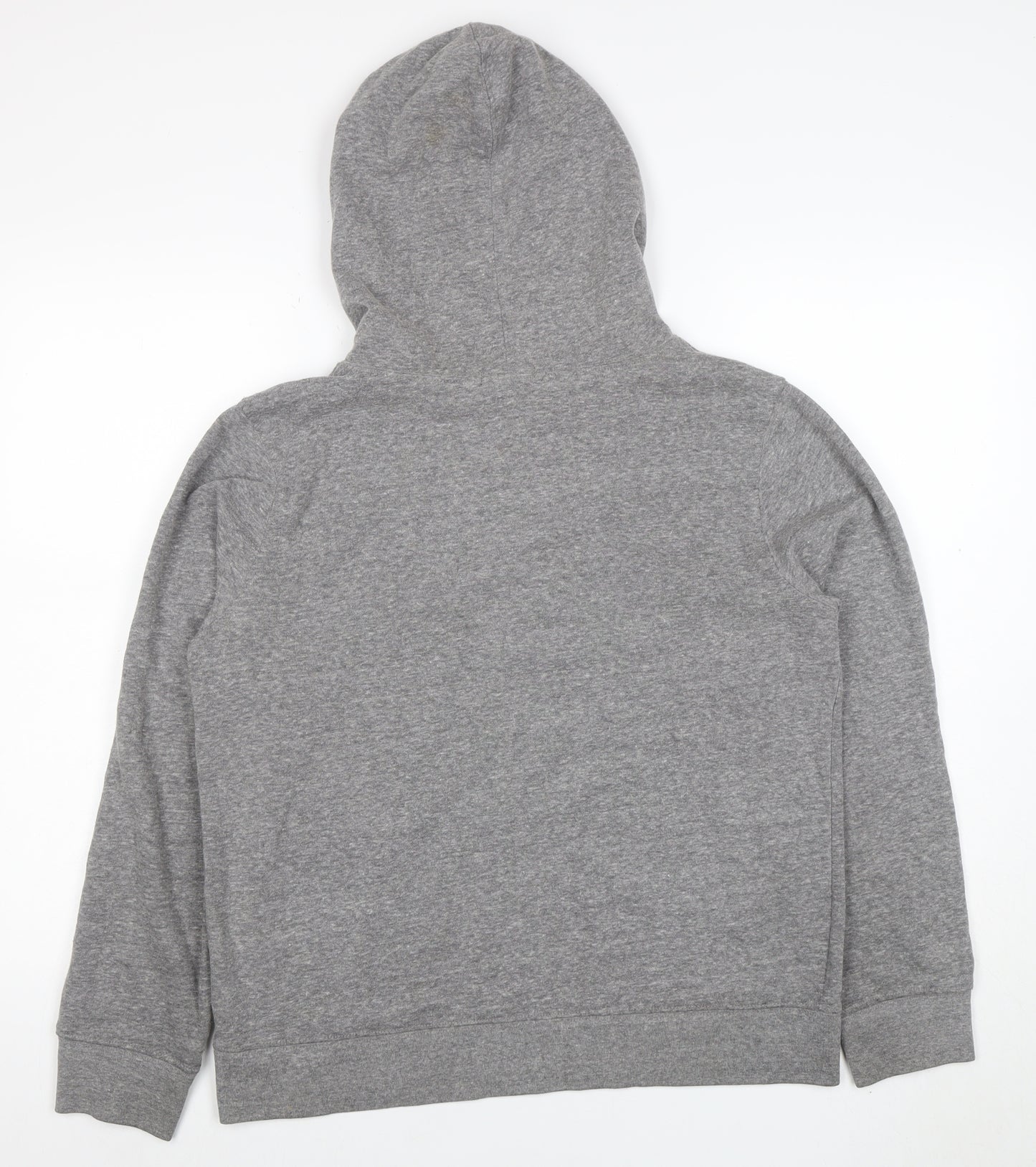GAP Men Grey Pullover Hoodie Medium Logo Graphic Sweatshirt