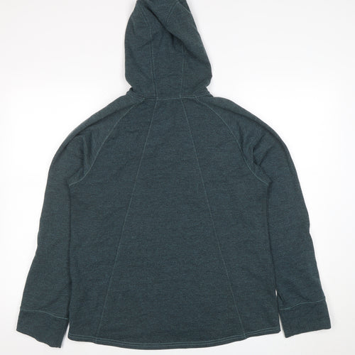 The North Face Womens Blue Full Zip Hoodie Size M Hooded Fleece
