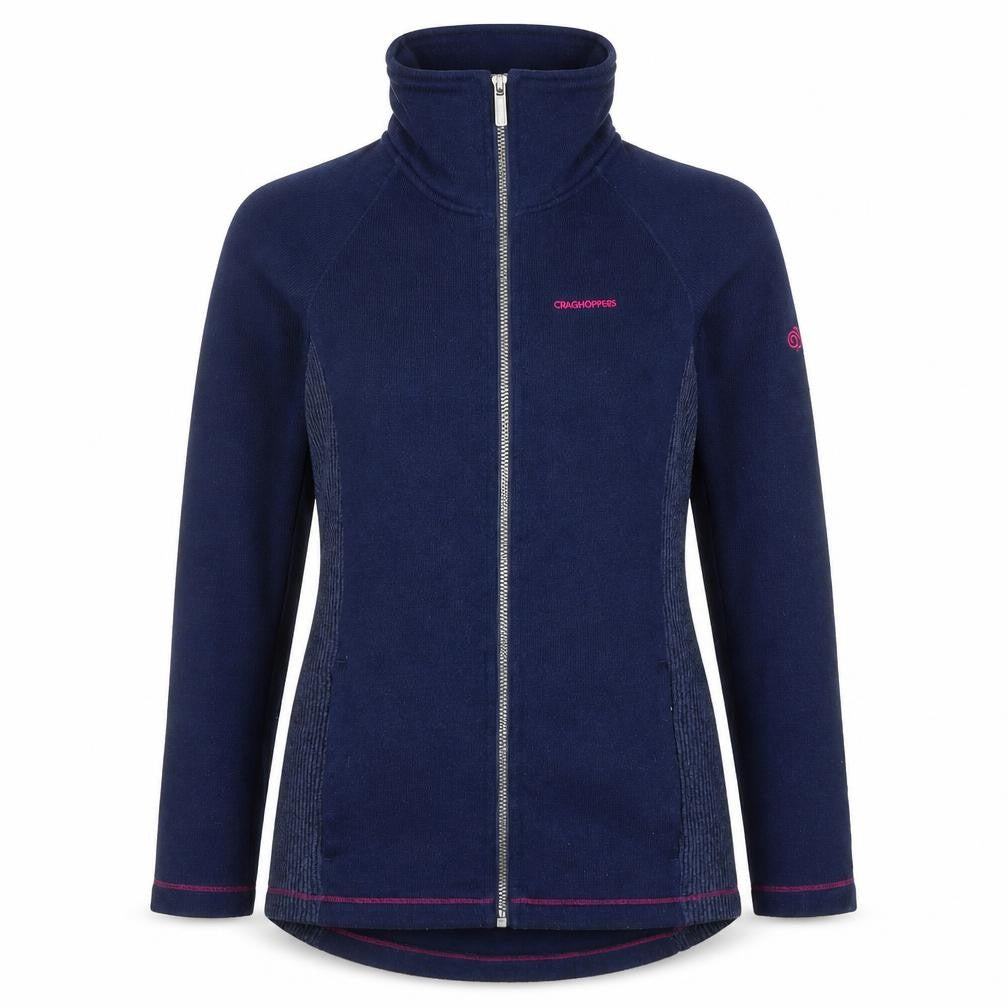 Front view of Craghoppers Women's Blue, size 10, Full Zip Fleece Jacket