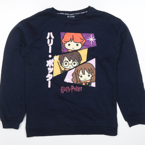 Harry Potter Boys Navy Blue Sweatshirt 13-14 Years Crew Neck Long Sleeve